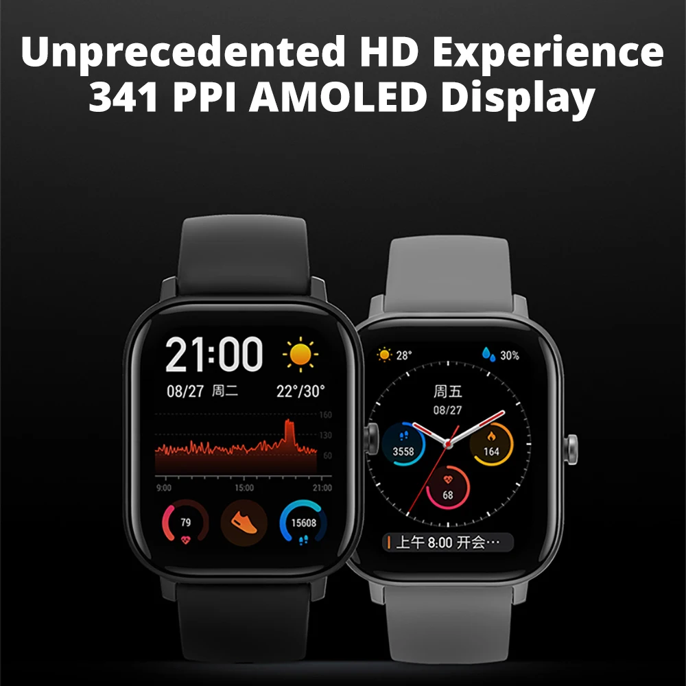В наличии глобальная версия Amazfit GTS Смарт часы 5ATM водонепроницаемые плавательные