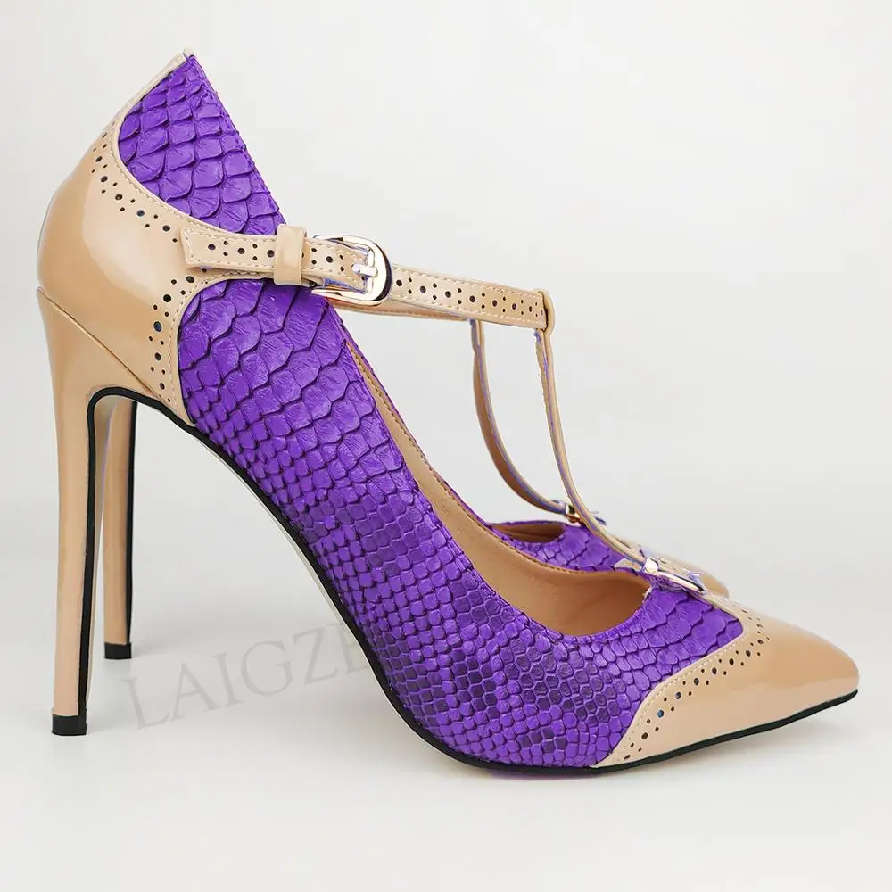 Туфли-лодочки женские на шпильках с Т-образным ремешком | Обувь