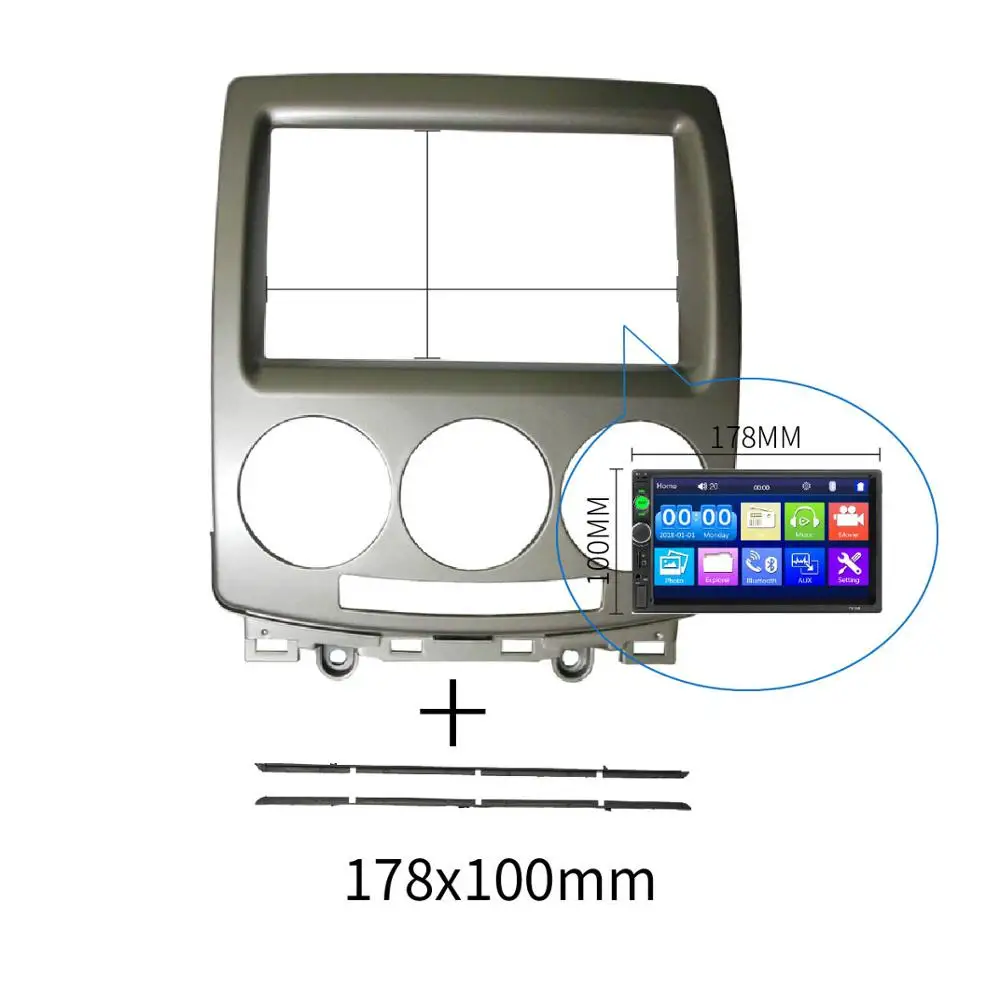 178X100mm 2 Din DVD стерео панель для FORD i-Max 2007+ MAZDA 5 Premacy 2005+ аудио радио фасции CD отделка комплект рамка переоборудование Facia - Название цвета: 178X100mm