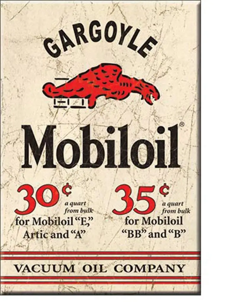 

Great Metal Sign Mobiloil Gargoyle Oil Refrigerator Magnet for Home Decor Wall Decoration Indoor and OutdoorInch