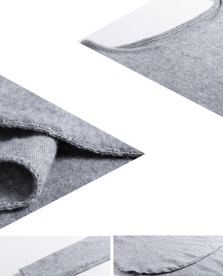 YJMY Inner Mongolian Cashmere Sweater Women Round Neck Side Slit Spring Autumn Knit in Slava Store