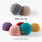 Шапки унисекс, вязаные шапки в стиле хип-хоп для улицы, плотная шапка в стиле дышащей ткани, теплые однотонные шапки