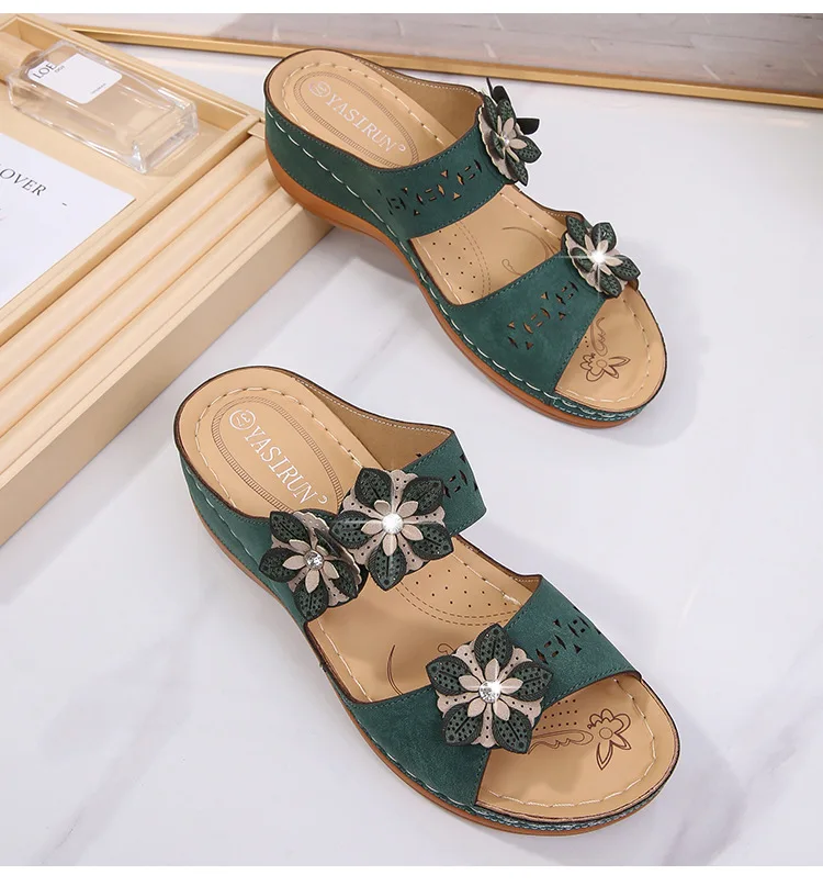 

New Women Wedges Sandals Casual Open-Toe Sandals Summer Soft Sandals Fish Mouth Platform Plus Size Outdoor Slippers Women Shoes