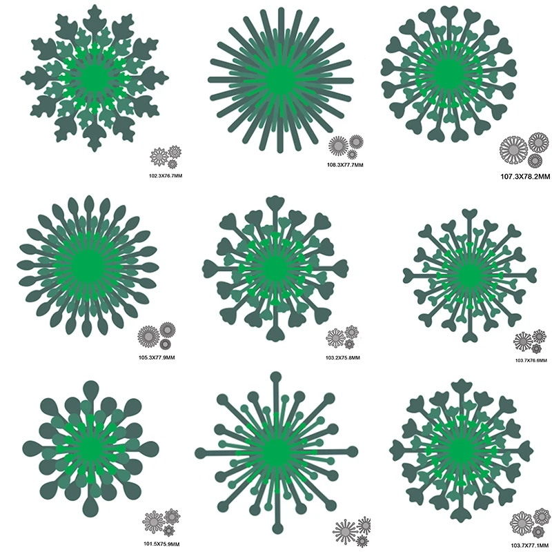 

3pcs flower Metal Cutting Dies Stencils For DIY Scrapbooking Decorative Embossing Paper Cards Album Making Handcraft Die Cutting