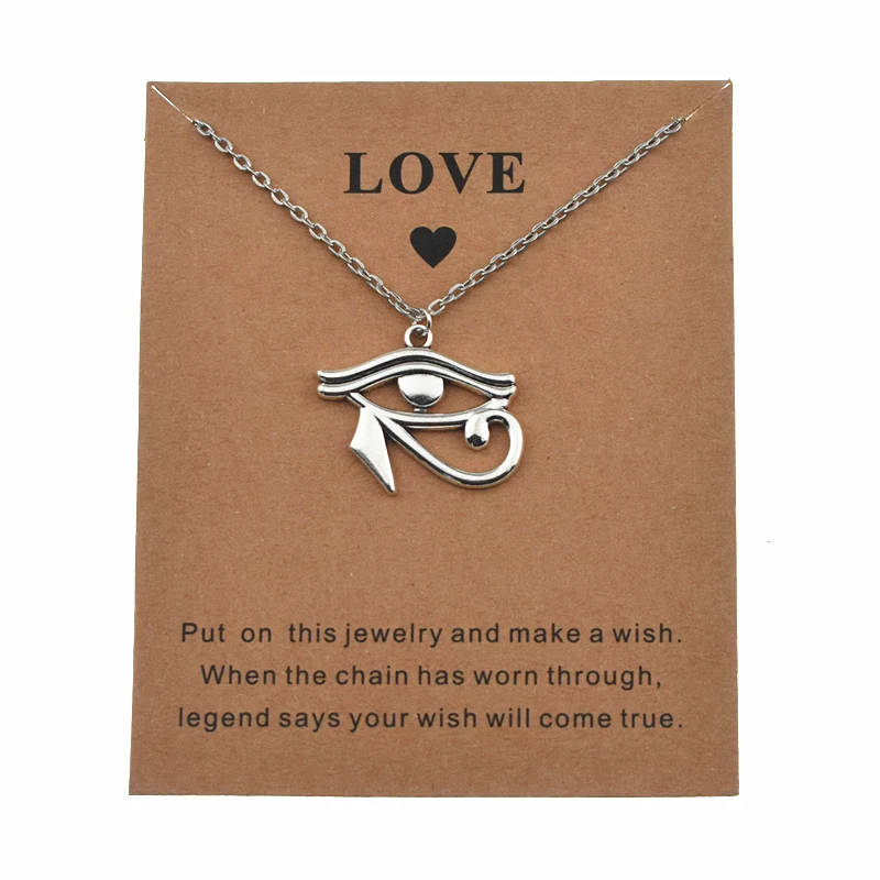 Панк Стиль Древнего Египта глазом кулон с искусственной белой жемчужиной и