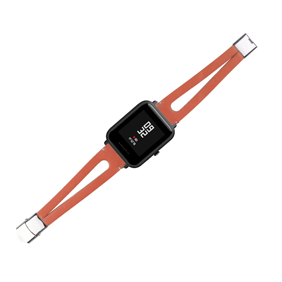 Для Amazfit Bip ремешок ретро кожаный браслет для Xiaomi Huami Amazfit Bip Bit Lite Молодежные часы аксессуары 20 мм ремешок для часов