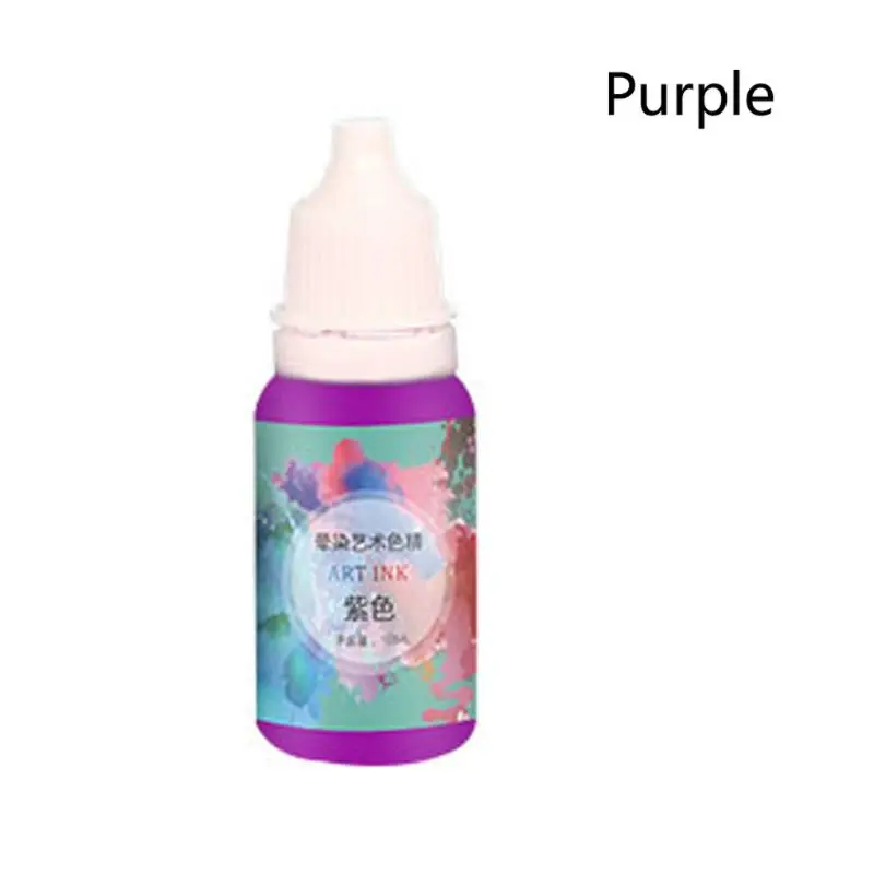 Purple9 Художественные чернила натуральный пигмент краситель чернила диффузионная УФ-отверждаемая эпоксидная смола для изготовления ювелирных изделий - Цвет: Purple9