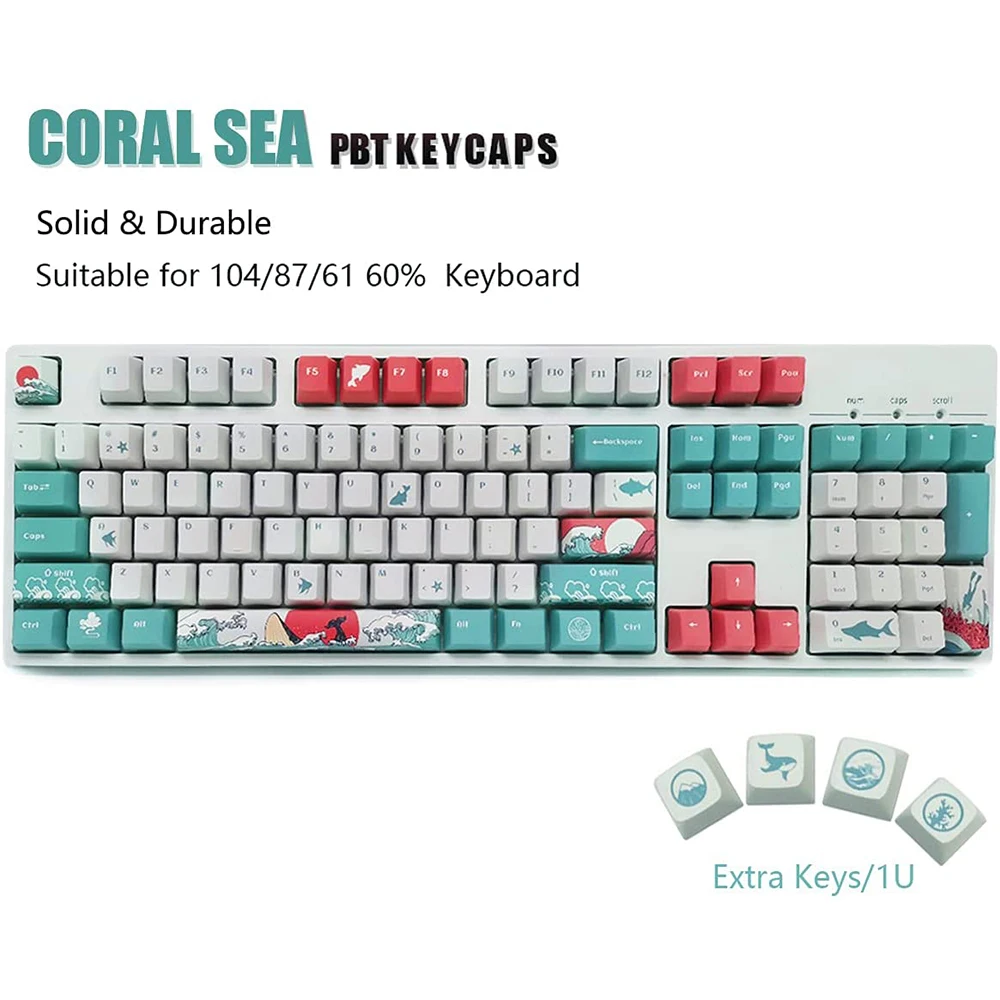 

108 Keys Cap XDA Profile PBT Dye Sublimation Various Patterns Keycaps for Mechanical Keyboard Computer Accessories