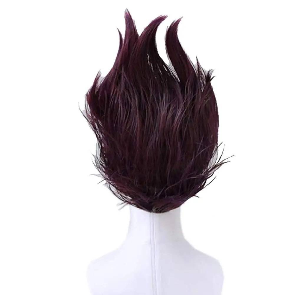 

CosNoble Danganronpa V3 Momota Kaito Cosplay Wig Dark Purple Short Hair for Halloween Anime Costume Party Men Boy