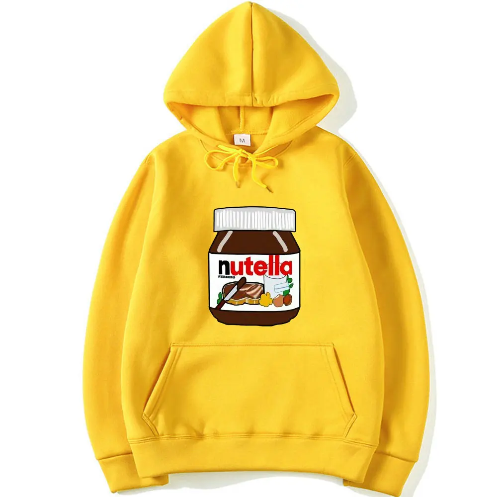 Nutella милый значок для мужчин/женщин толстовки пары Повседневный стиль печати балахон хип хоп осень зима флисовые кофты с капюшоном спортивные костюмы