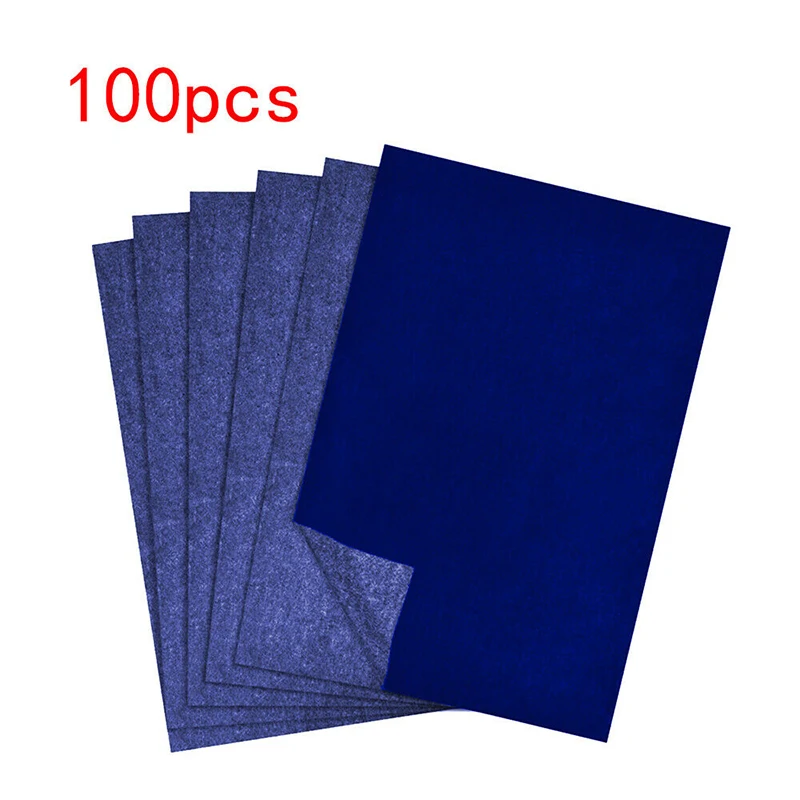 100 Sheets Carbon Paper Transfer Graphite Tracing Drawing Canvas Art for Stationery Finance Copy Office School | Канцтовары для