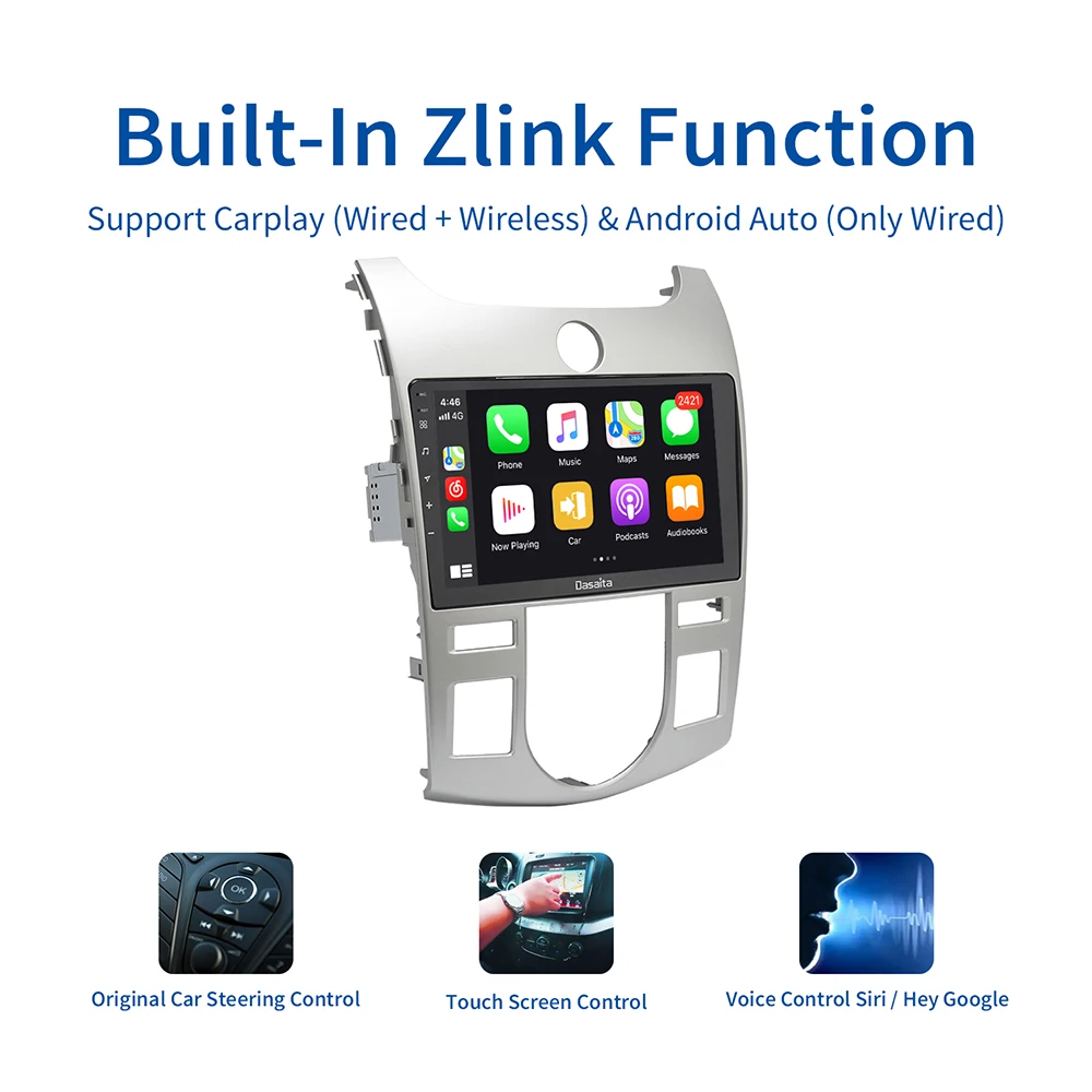 Dasaita 9 &quotIPS Экран Авто Android 10 0 для кіа Cerato радио 2007 2008 1280*720 Автомобильный стерео GPS 64