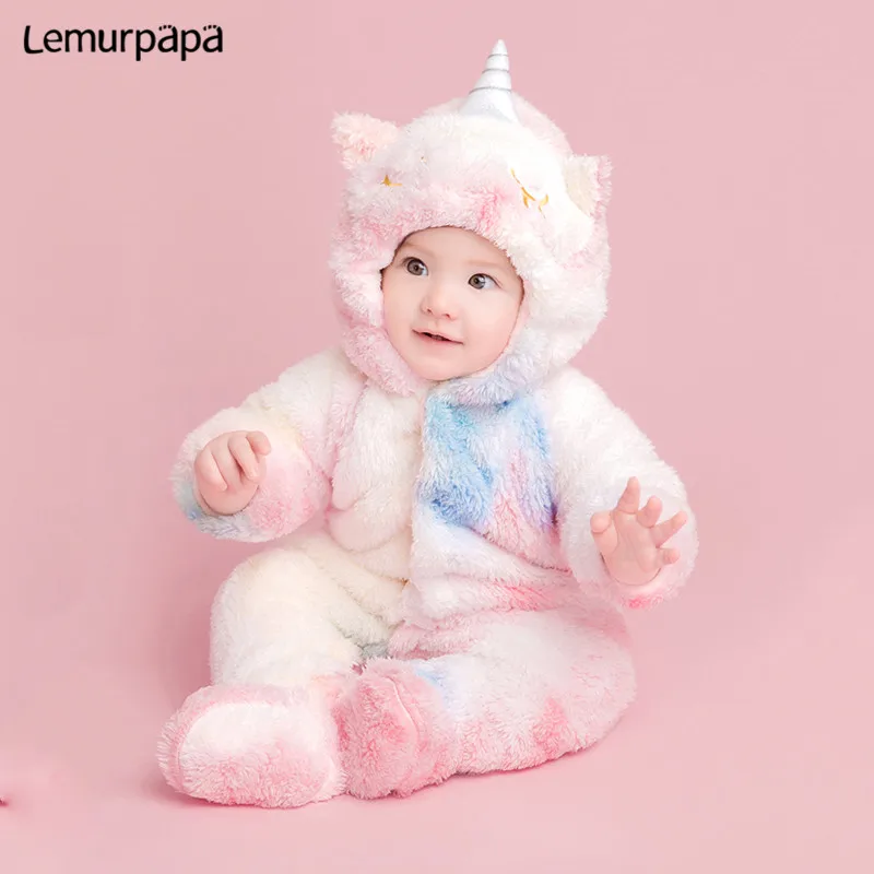 

Комбинезон для новорожденных мальчиков и девочек, зимний утепленный комбинезон, Теплый Мягкий Плюшевый комбинезон с героями мультфильмов, ...