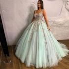 Женское платье из фатина, бальное платье для невесты с цветочным кружевом и кристаллами, женское платье для официальвечерние