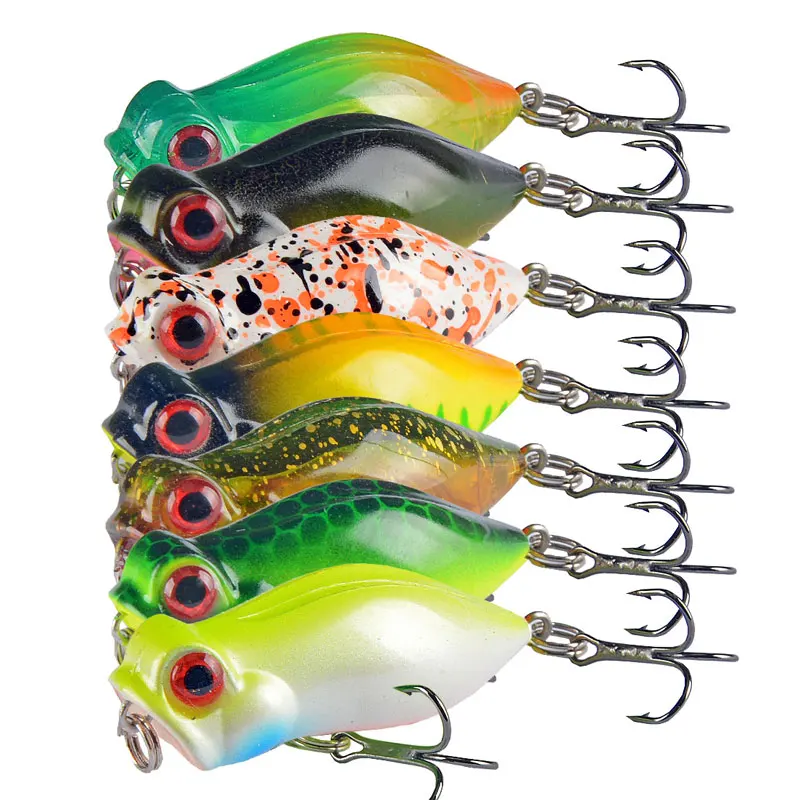 

1Pcs Mini Popper Fishing Lures Topwater Trolling Wobblers 4cm/3.2g Artificial Hard Bait Crankbait Peche Bass Carp Fishing Tackle