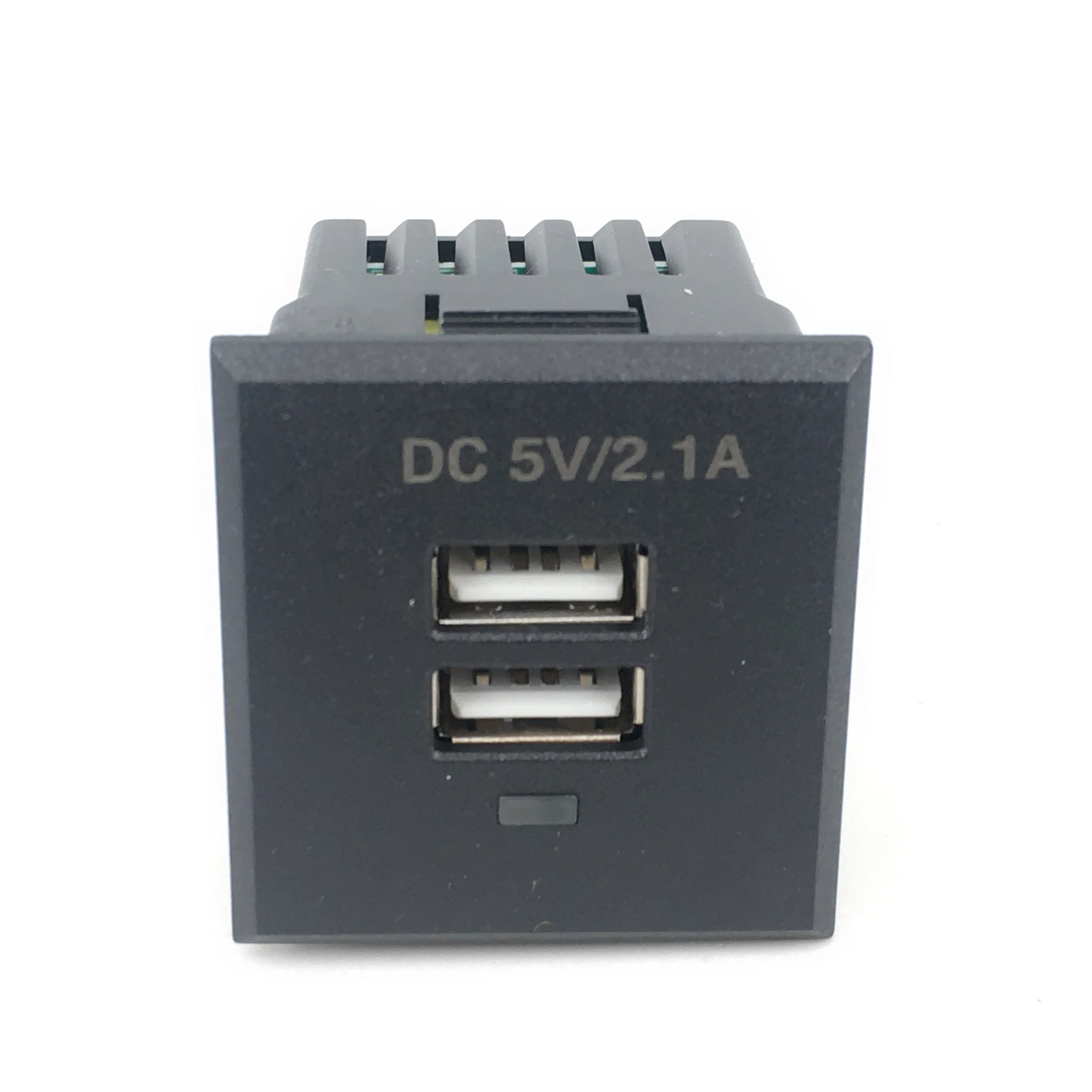 Black 5V 2.1A Card-type dual USB power socket embedded desktop DC charging module | Электроника