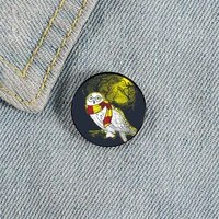hedwigs cosplay printed pin custom funny brooches shirt lapel bag cute badge cartoon owl jewelry gift for lover girl friends