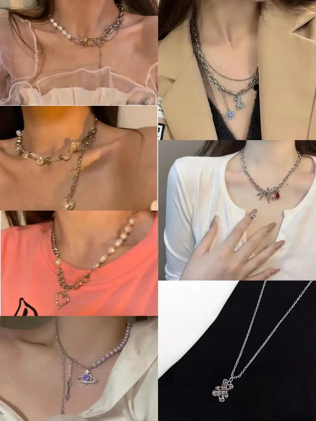 

New Ladies Fashion Charm Love Necklace Simple Bear Spider High Quality Necklace Aesthetic Wholesale