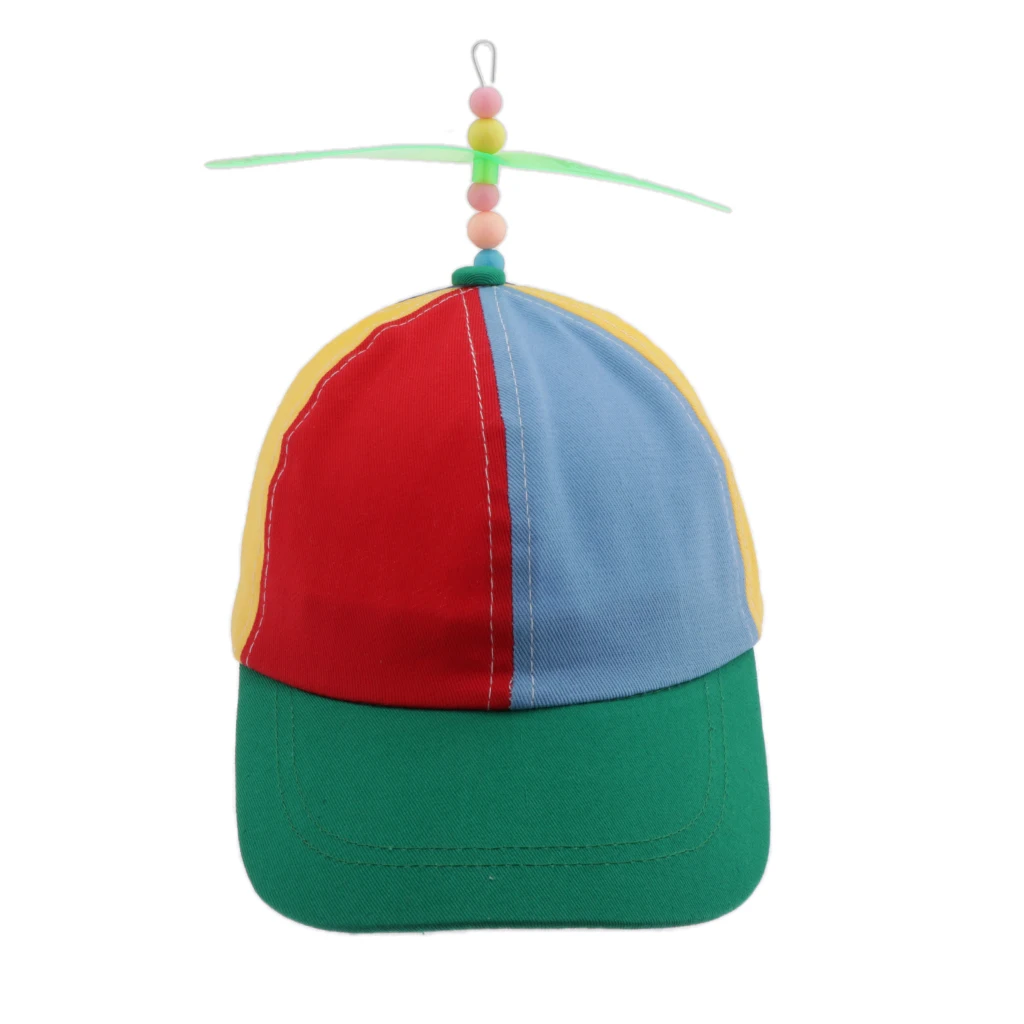 

Rainbow Propeller Spinner Hat with Adjustable Hat Snap Back - Costume Accs