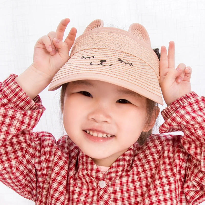 Детская летняя соломенная шляпа для мальчиков УФ-Солнцезащитная Бейсболка