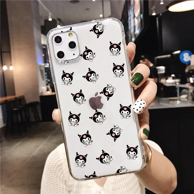 Kuromi милый прозрачный мягкий силиконовый чехол для телефона из ТПУ для iPhone 5 SE 6s 7 8 Plus X XR XS Max 11 11Pro 11Pro Max