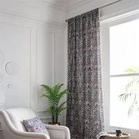 1 5m width household kitchen living room bedroom flower printed semi shading window curtain