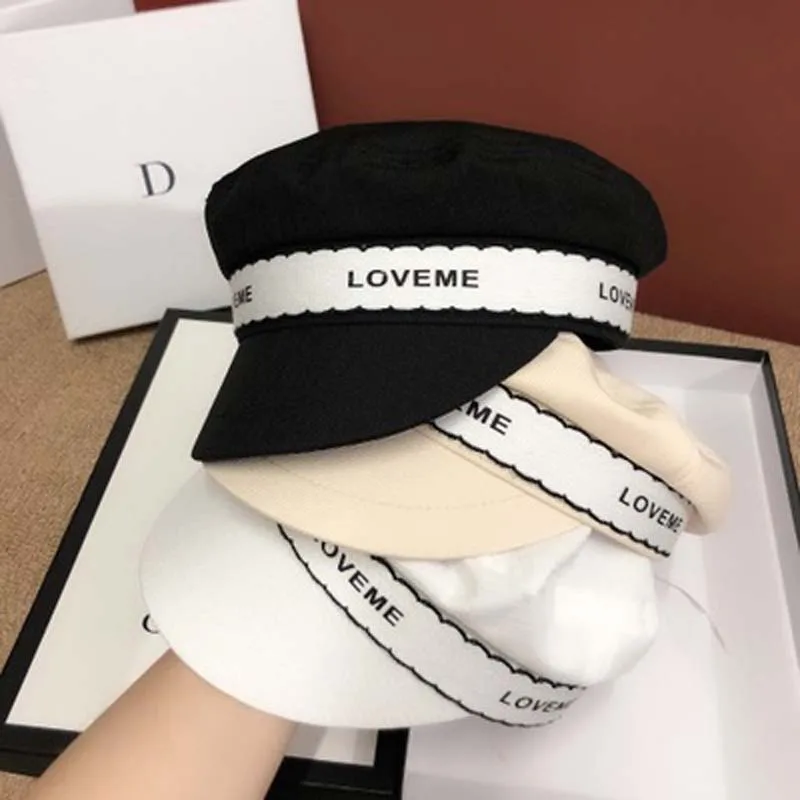 

PCFDDR Korean customized loveme NAVY HAT autumn summer thin breathable Korean duck cap outdoor net red street shot small face.