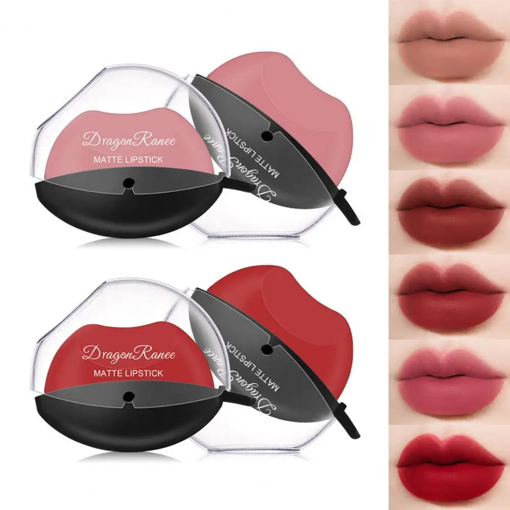 

Lip-shaped lipstick seal Sip into makeup lazy blush lipstick Matte makeup effect Moisturizing lip gloss Waterproof non-stick cup