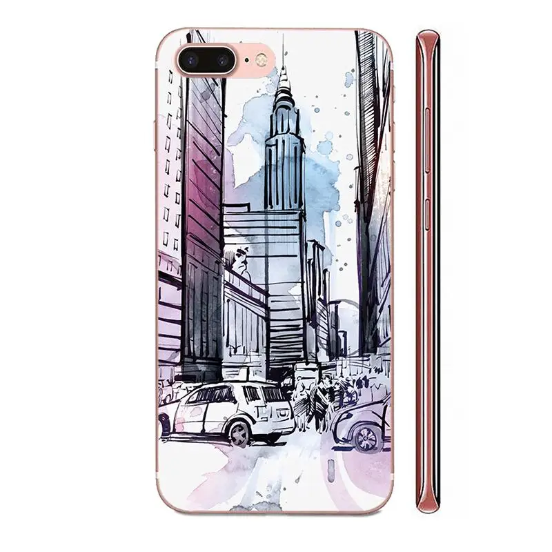 Мягкий чехол для Galaxy Note 10 A10E A10S A20S A30S A40S A50S A6S A70S A730 A8S M10S M30S Lite Plus Nyc New York City Paisaje |