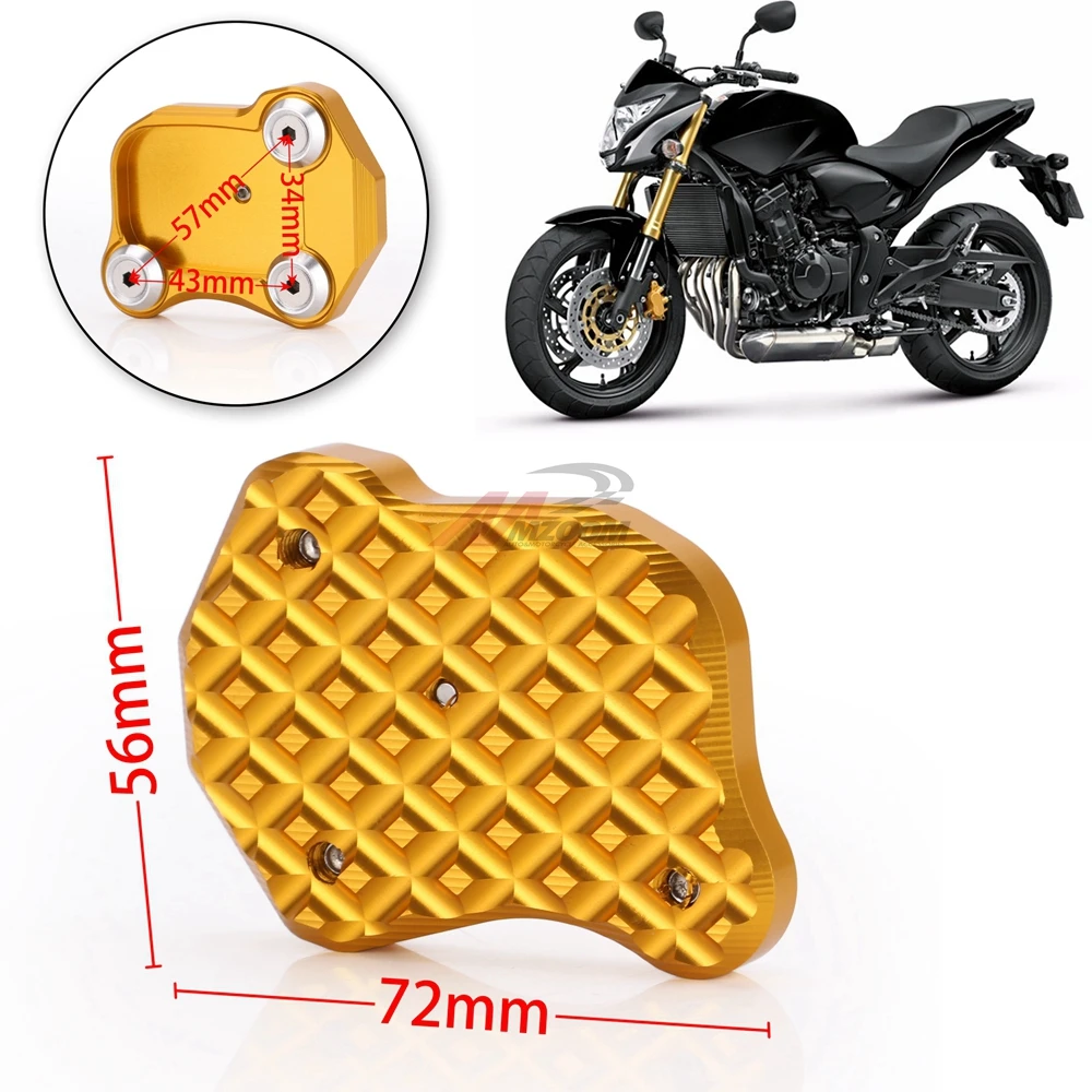 Side Support Increase Motorcycle Aluminum CNC Widening For Honda CB600F CB650F Foot Pad Base Moto Stand | Автомобили и мотоциклы