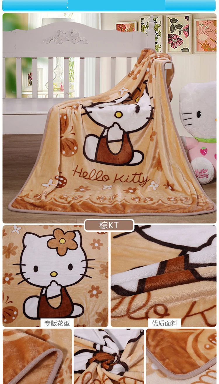 Одеяло с рисунком «hello kitty»; Фланелевое детское одеяло с Микки Маусом; однослойное детское одеяло из кораллового флиса; детское одеяло