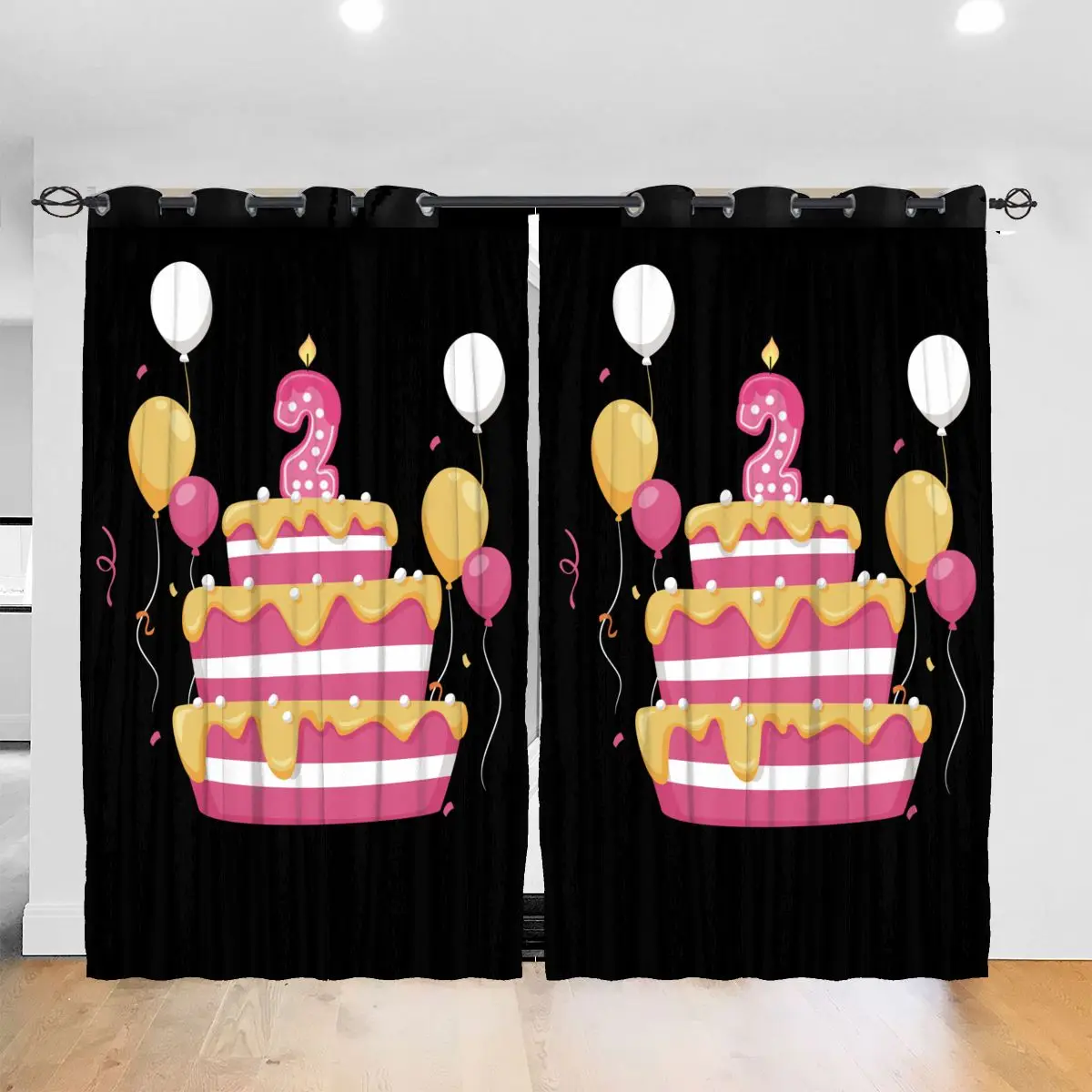 Гостиная Солнцезащитная Штора для солнца с днем рождения 2 летающие вечерние