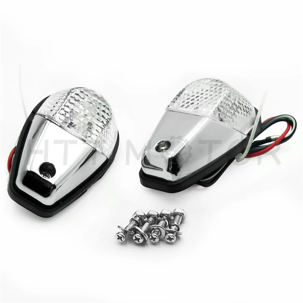Clear Flush Mount Turn Signals Blinker Light For Universal Sportbikes chromed Aftermarket free shipping motorcycle parts | Автомобили и