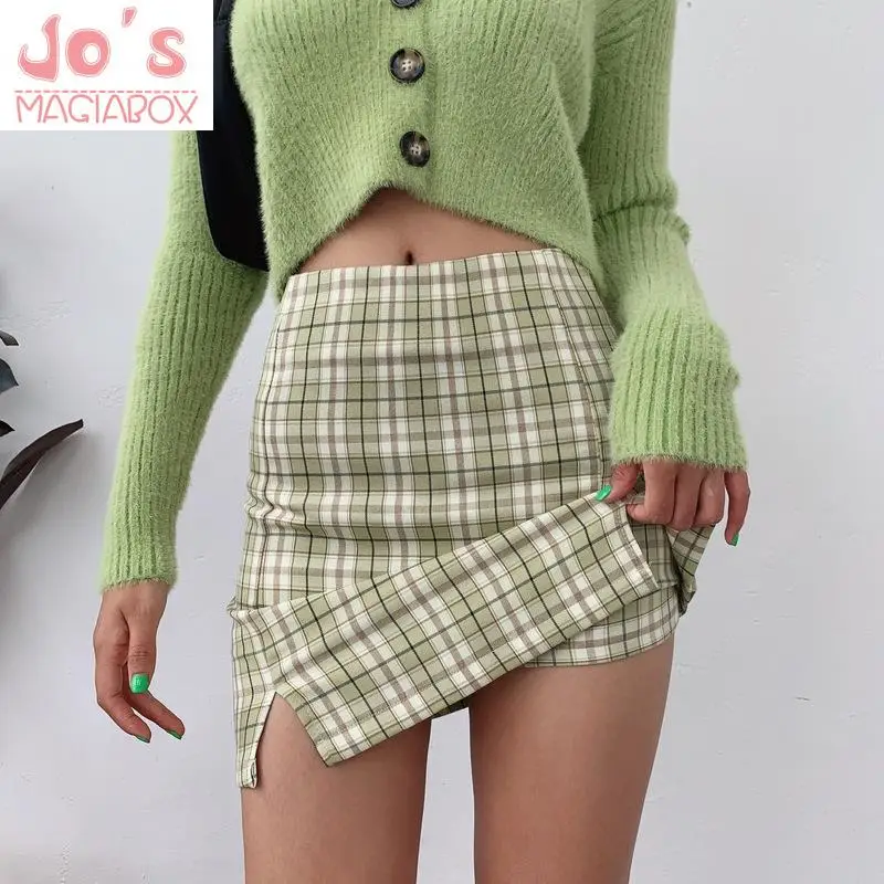 

Summer Plaid Japanese Kawaii Mini Skirt Women A-Line Casual Empire Student School Uniform Skirts Spring Female Sweet Cute Skirt
