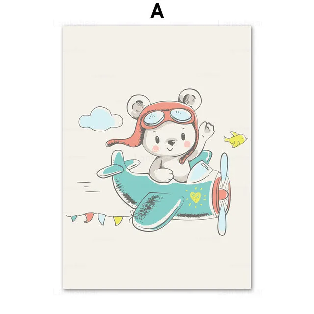 Настенная картина в виде медведя самолета подводной лодки ракеты постеры и