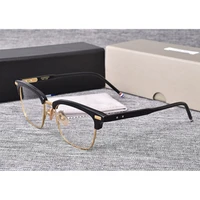 2021 new york thom brand design glasses frame for men women square semi rimless eyeglasses optical prescription eyewear tb711