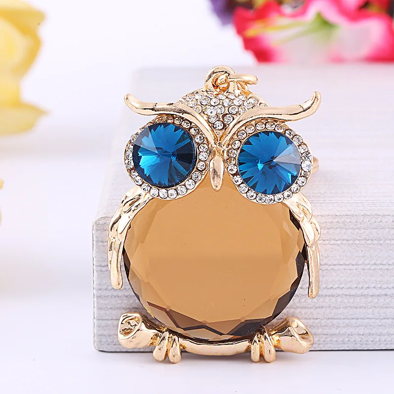 

Crystal Owl Keychain Car Accessories Key Rings Women Keychains For Bag Keys Pendants Decoration Women Bag Accessories