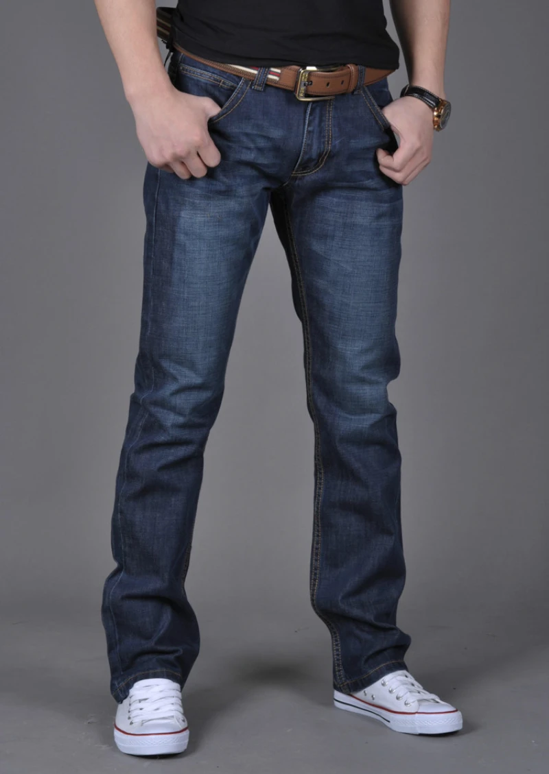 Men's Smart Casual Jeans Straight Large Size Denim Trousers