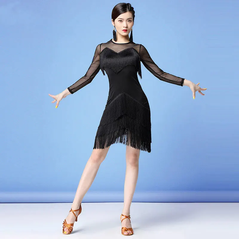 Женское платье для латиноамериканских танцев бальных соблазнительные