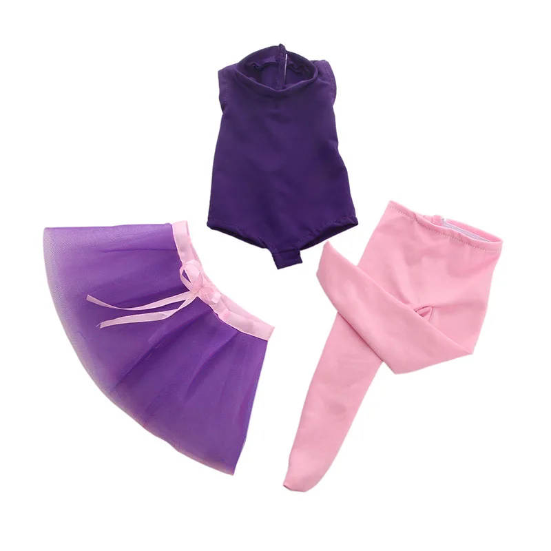 n689 LUCKDOLL балетный костюм Пряжа юбка подходит 18 дюймов Американский 43 см Кукла одежда аксессуары, игрушки для девочек, поколение, подарок на день рождения - Цвет: n689