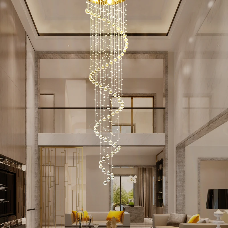 

Modern Crystal Chandelier Lighting Clear Glass Chandeliers Lamp Suspended Light Lustres De Cristal Chandelier Hotel Lighting