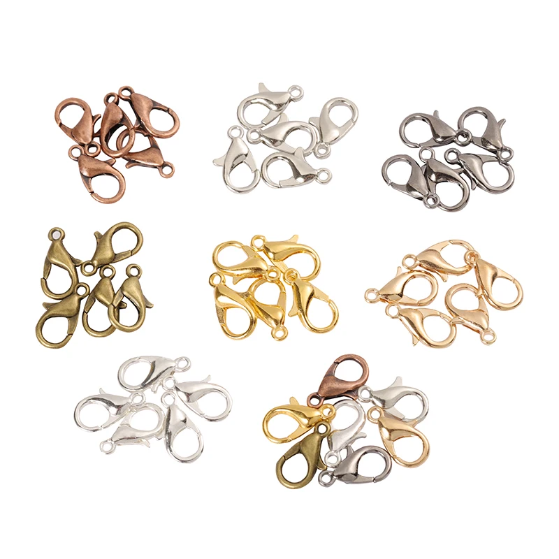Античная бронзовая застежка-карабин крючки для ожерелий и браслетов 100 шт./лот 10-18
