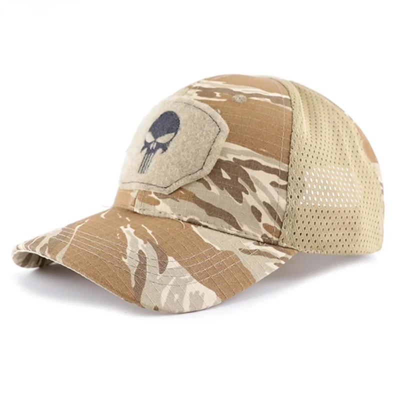 

2021 Punisher Skull Baseball Cap Tactical Summer Sunscreen Hat Camouflage Military Army Camo Airsoft Hunting Camping Hiking