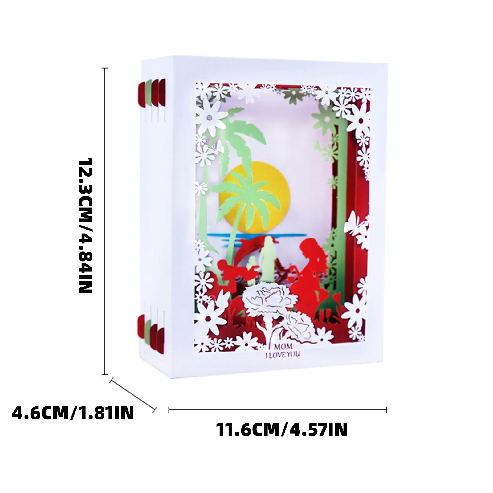 

3D Mother's Day Card Creative Hollow Out Paper Carving Blessing Card