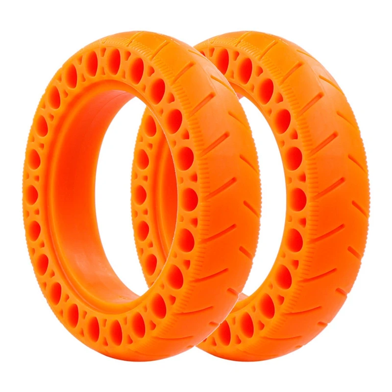 

2Pcs Electric Scooter 9.5 Inch Honeycomb Rubber Solid Tire Tyre Hollow Shock Absorber Tires for Xiaomi M365
