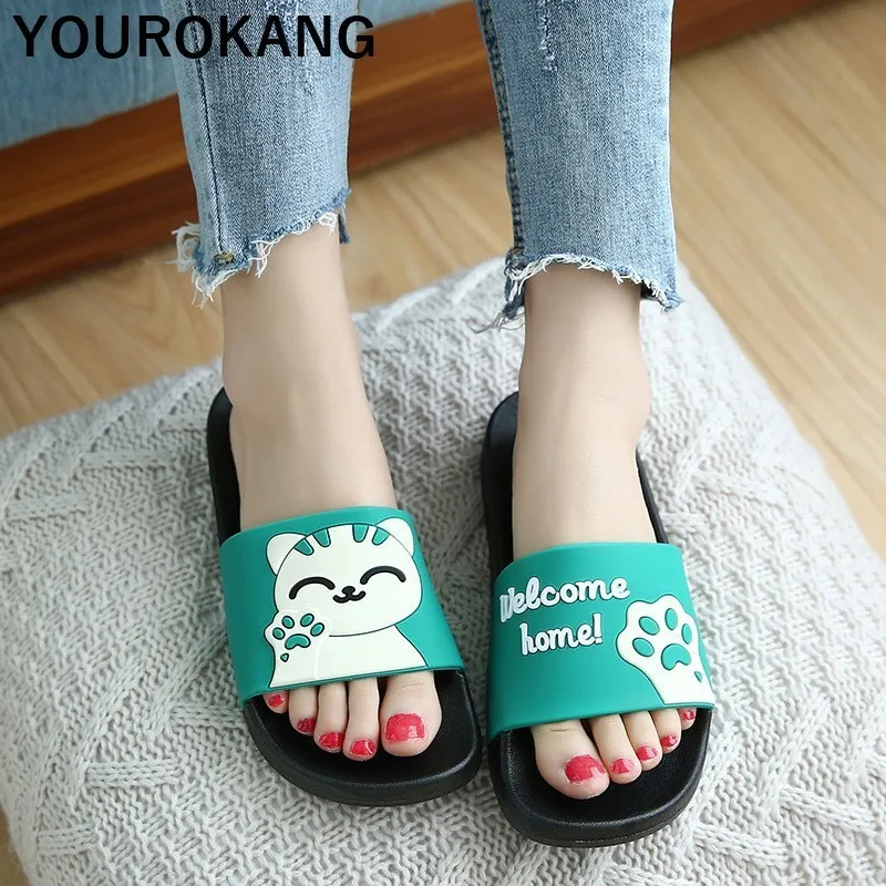 Летние женские шлепанцы Обувь для влюбленных пар Домашние Тапочки ванной с