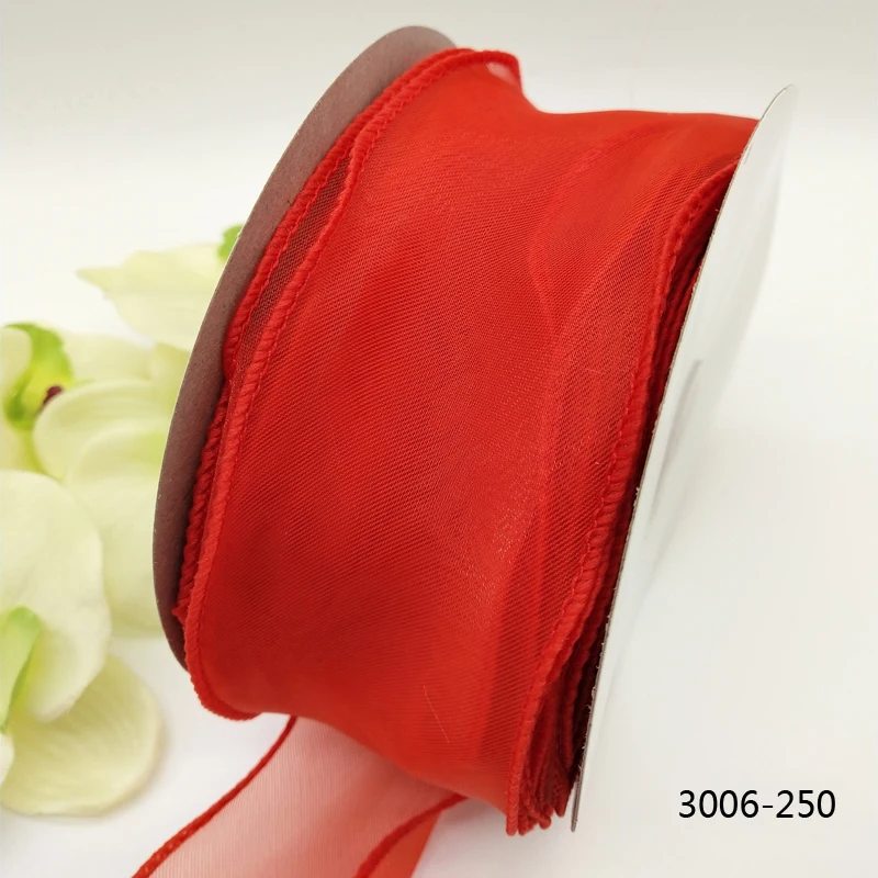 Лента из органзы с волнистыми краями 5 метров 50 мм | Дом и сад