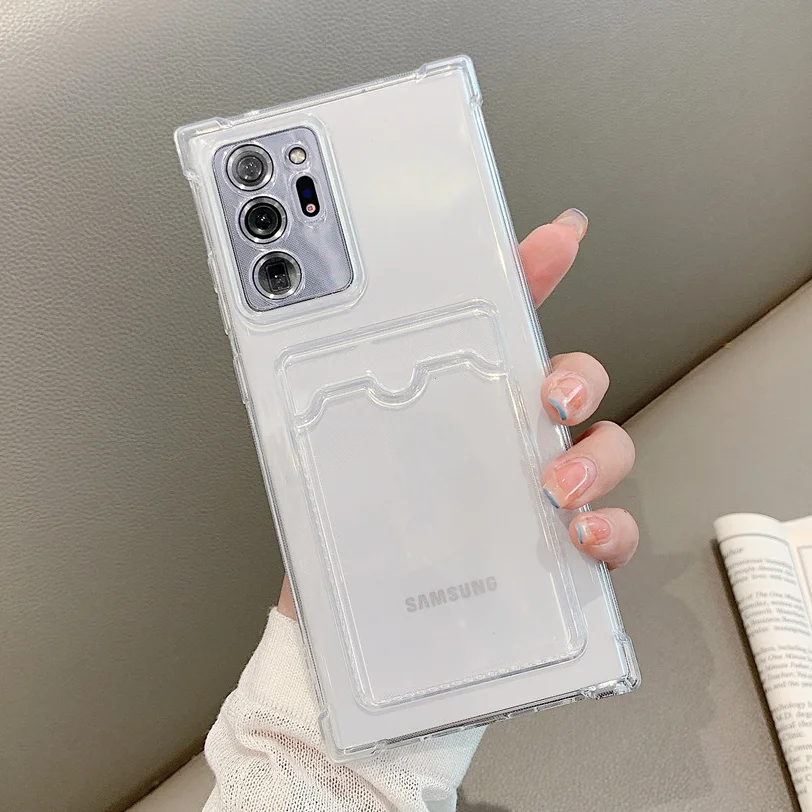 Wallet Card Holder Silicone Case For Samsung Galaxy A32 A52 A72 A42 A12 A22 S20 S21 FE S10 PIus Note 20 Ultra 10 Pro Soft Cover