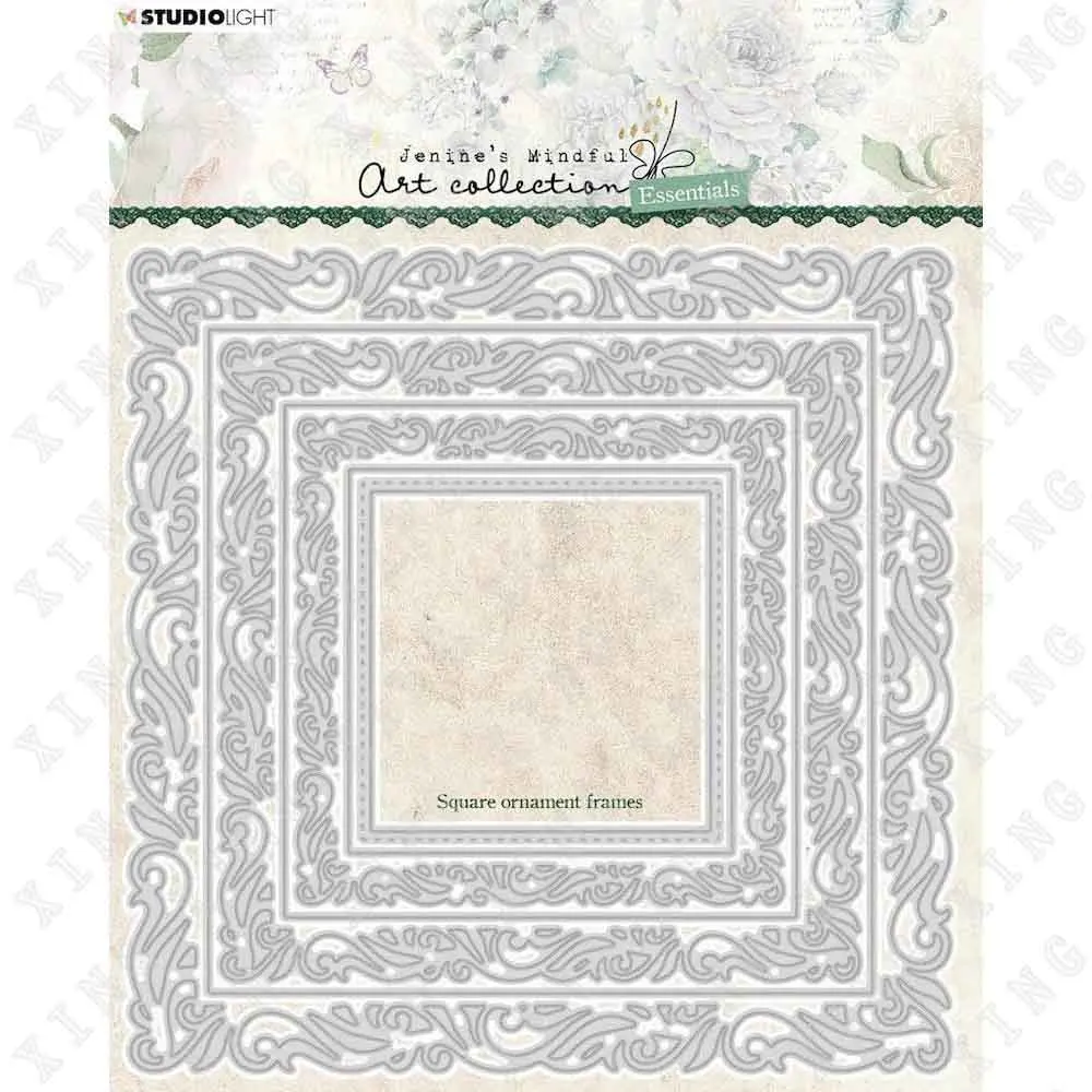 

Arrival New Square Ornament Frames Metal Cutting Dies Scrapbook Diary Decoration Embossing Template Diy Greeting Card Handmade