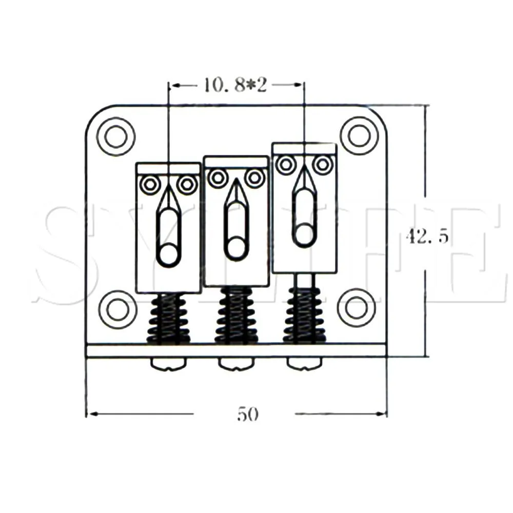 Серебро Хром покрытое цинковым сплавом Ретро стиль Электрогитары хвостовой мост